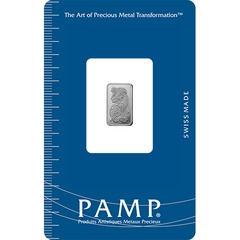 1 gram Palladium Bar - PAMP Fortuna (Carded)