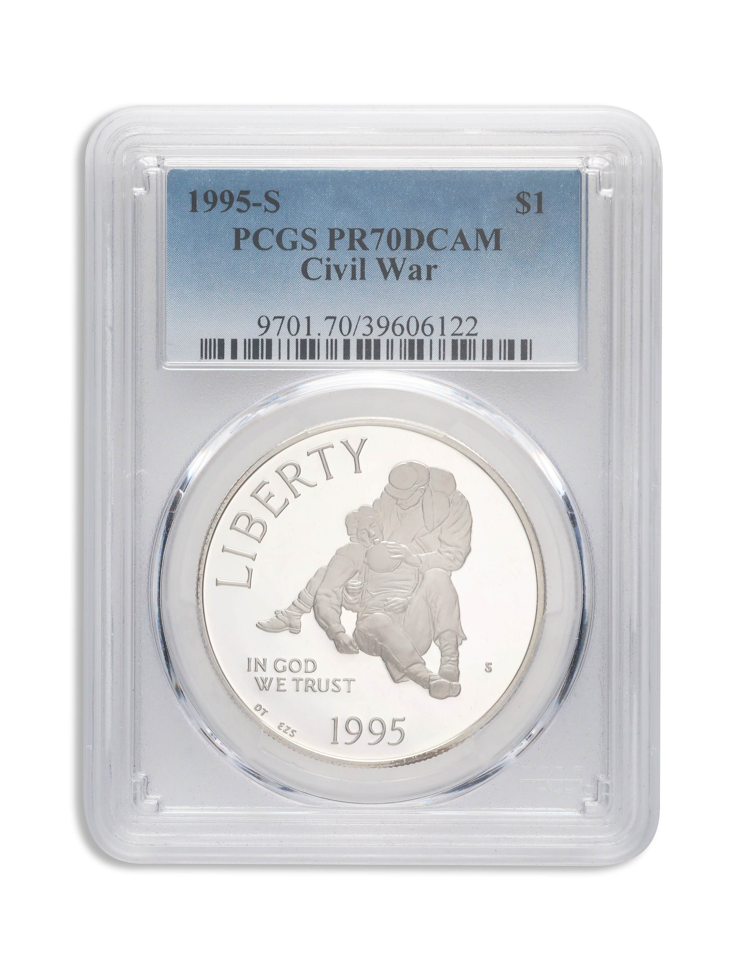 1995-S $1 Civil War Silver Commem - PCGS PF70