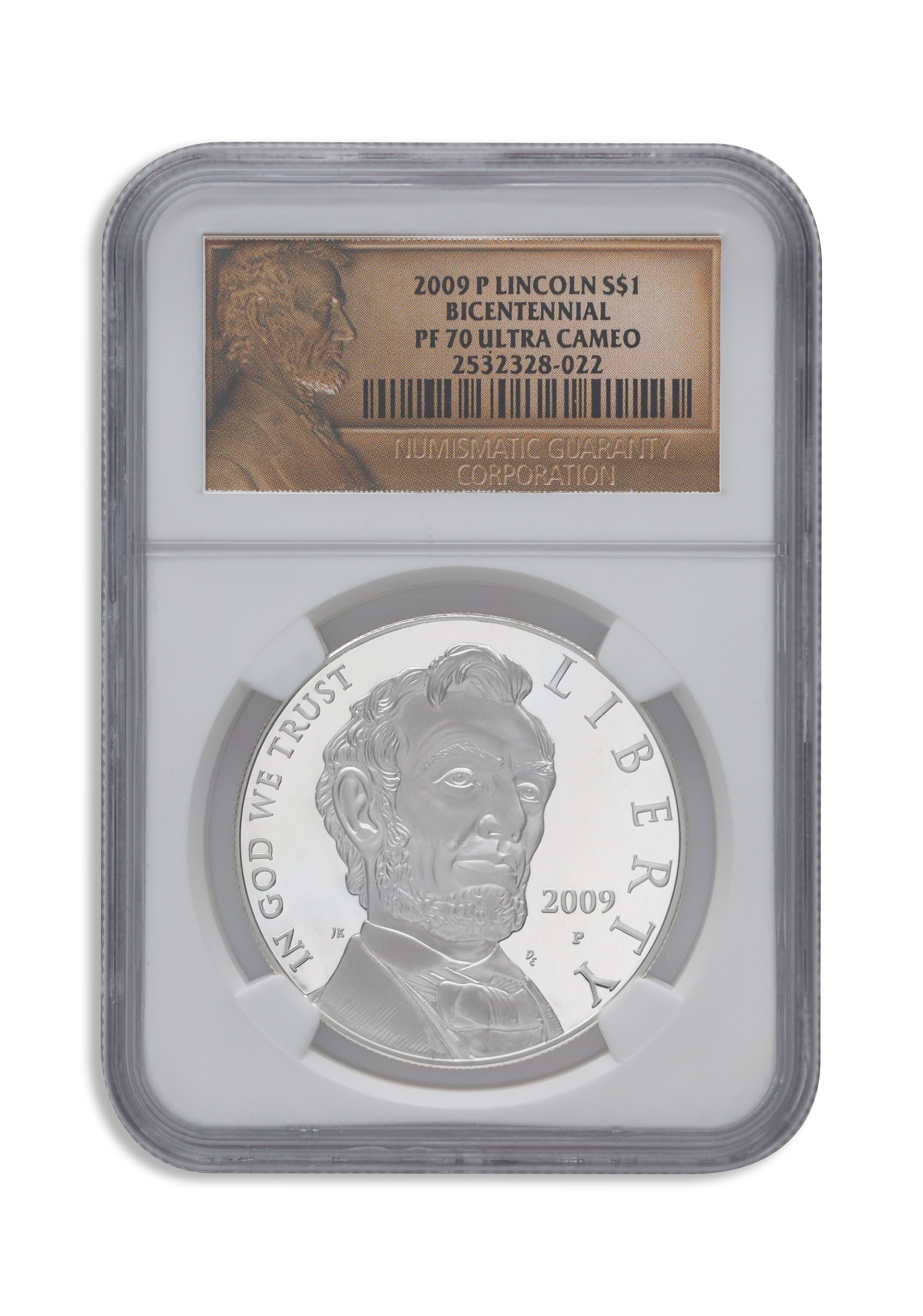 2009-P $1 Abraham Lincoln Silver Commem - NGC PF70