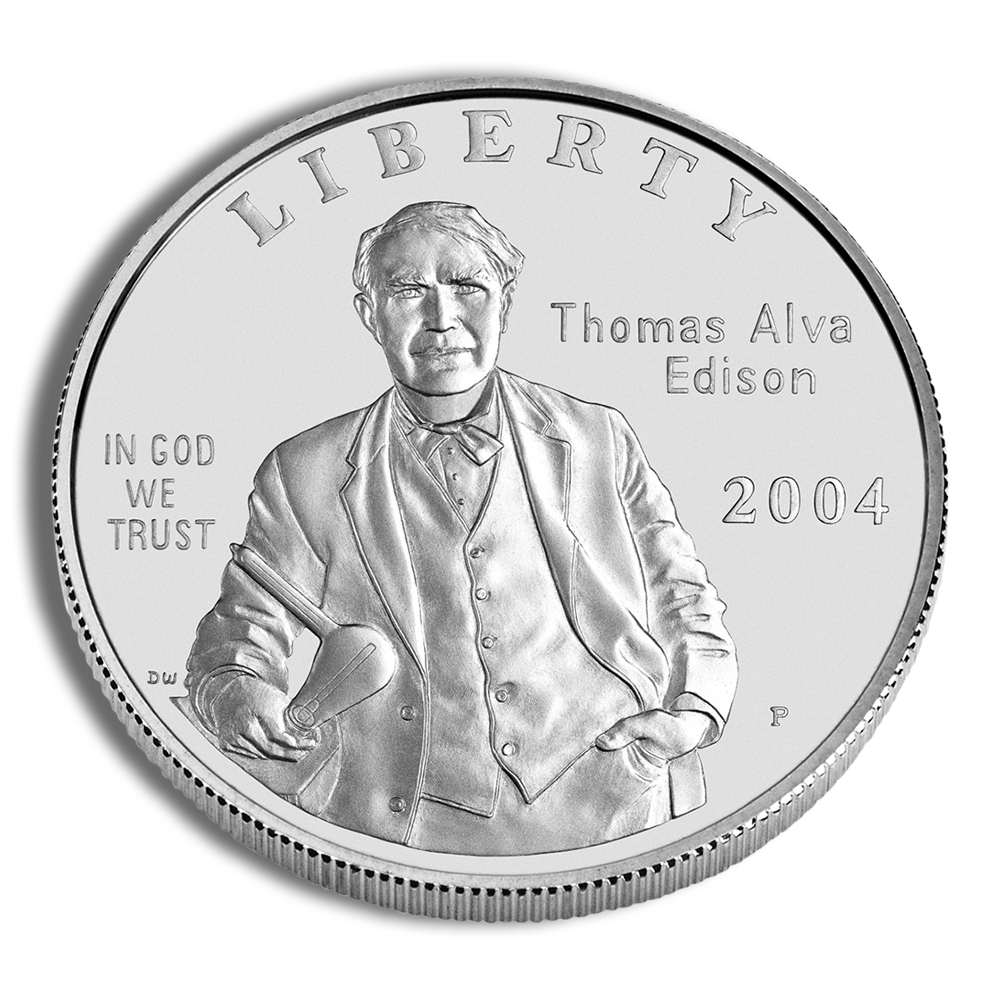 2004-P $1 Thomas A. Edison Silver Commemorative - BU