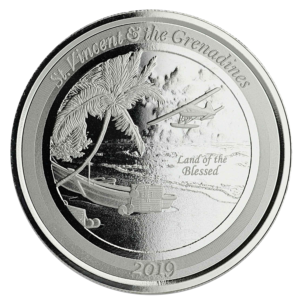 2019 1 oz St. Vincent Seaplane Silver Coin