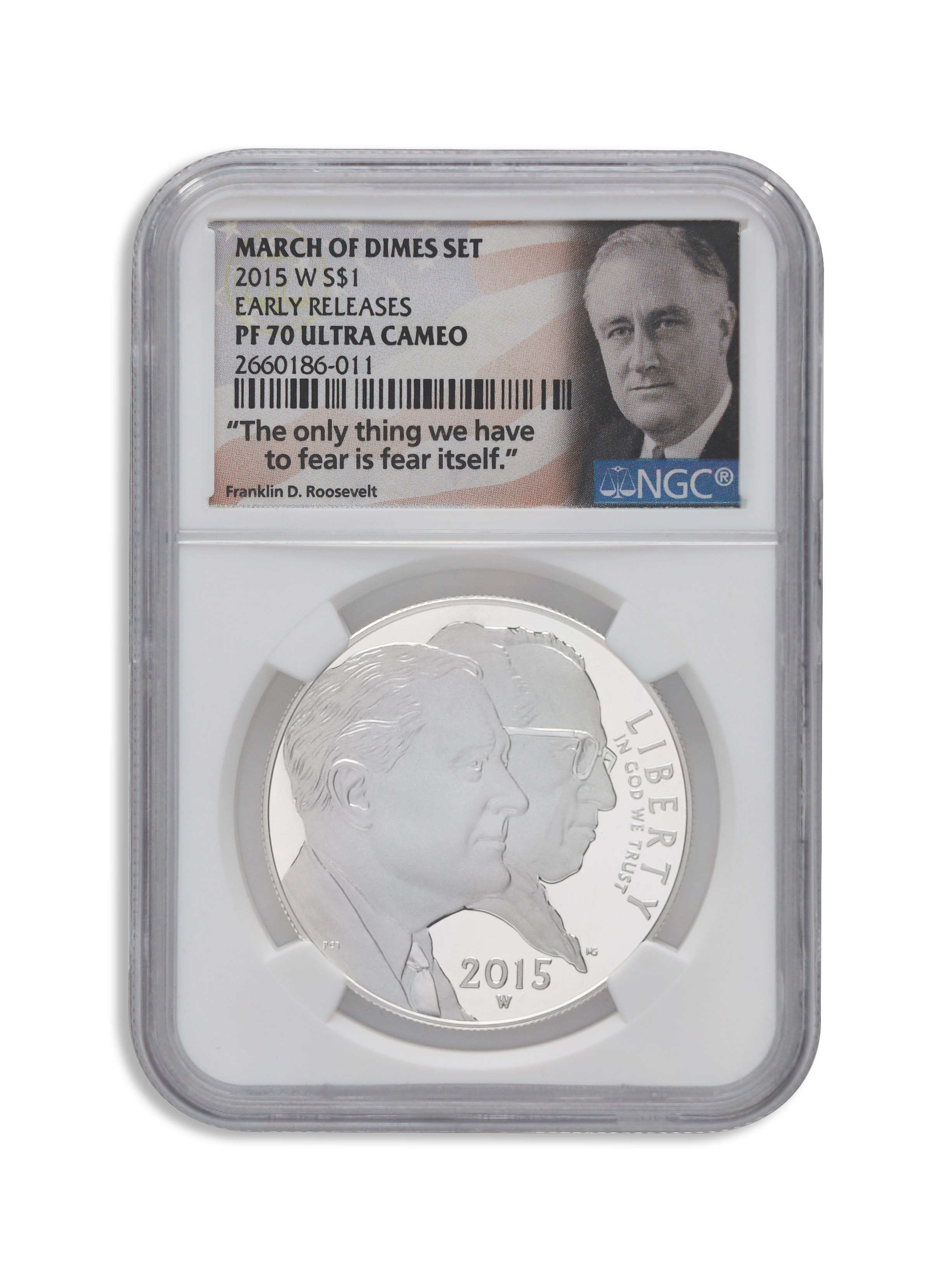 2015-W $1 March of Dimes Silver Commem - NGC PF70