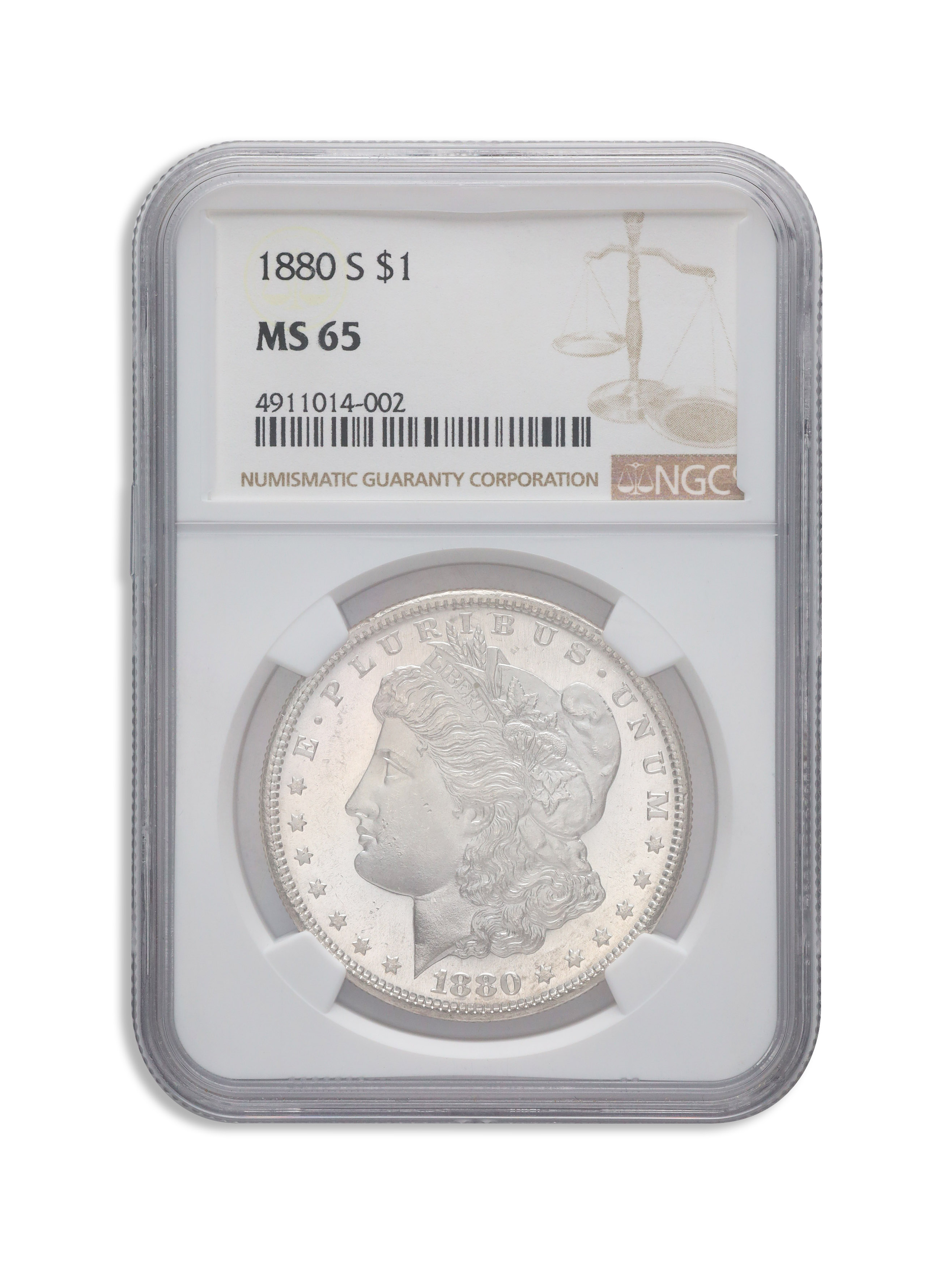 1880-S Morgan Silver Dollar  NGC MS65